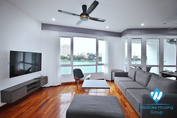 Lake view - Bright and quiet apartment on the 4th floor of service apartment on Quang An st, Tay Ho