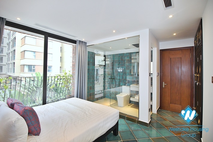 An unique and strange style 4 bedrooms apartment for rent in Dang Thai Mai, Tay Ho