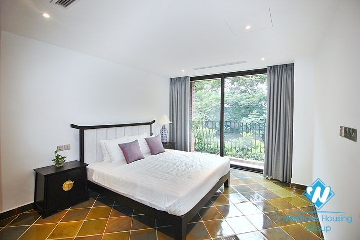 An unique and strange style 4 bedrooms apartment for rent in Dang Thai Mai, Tay Ho