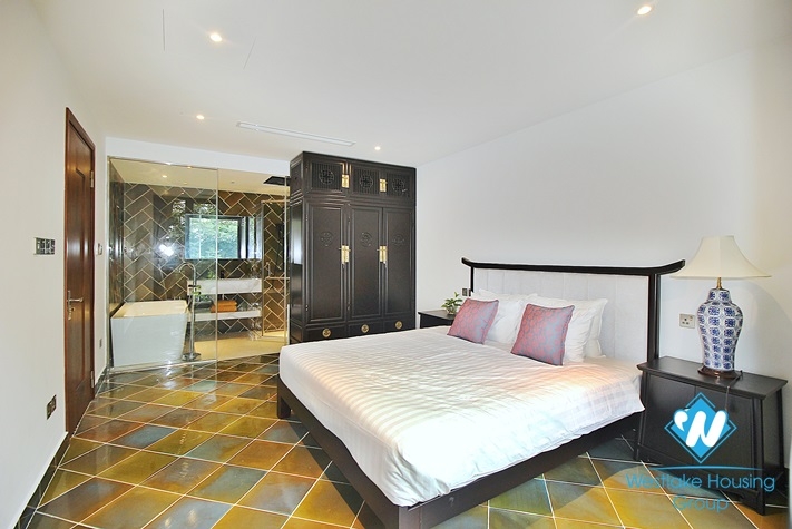 An unique and strange style 4 bedrooms apartment for rent in Dang Thai Mai, Tay Ho