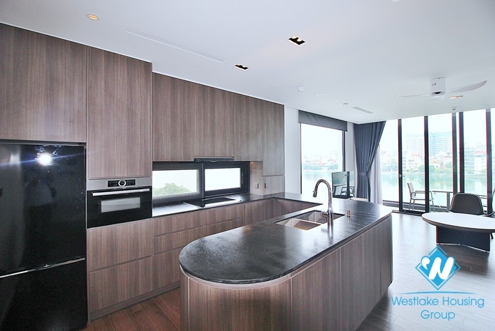Luxury and lake view 2 bedrooms apartment for rent in Tu Hoa st, Tay Ho