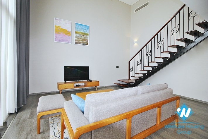 Duplex one bedroom apartment for rent in Pentstudio Tower, Tay Ho area 