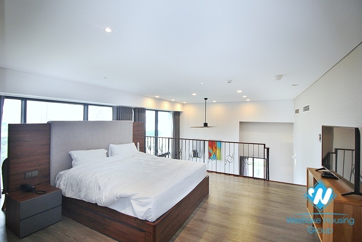 Duplex one bedroom apartment for rent in Pentstudio Tower, Tay Ho area 