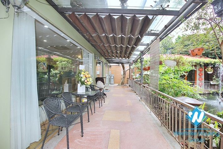 Garden fish pond house in Tay Ho private complex
