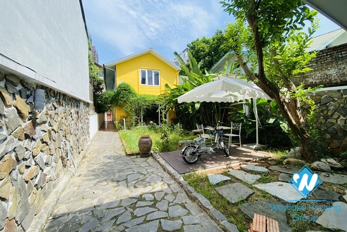 Beautiful house with large garden for rent in Tay Ho Area, Ha Noi