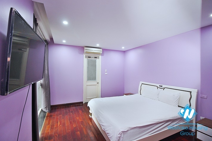 Lake view serviced 3 bedroom apartment for rent in  Tay Ho district.