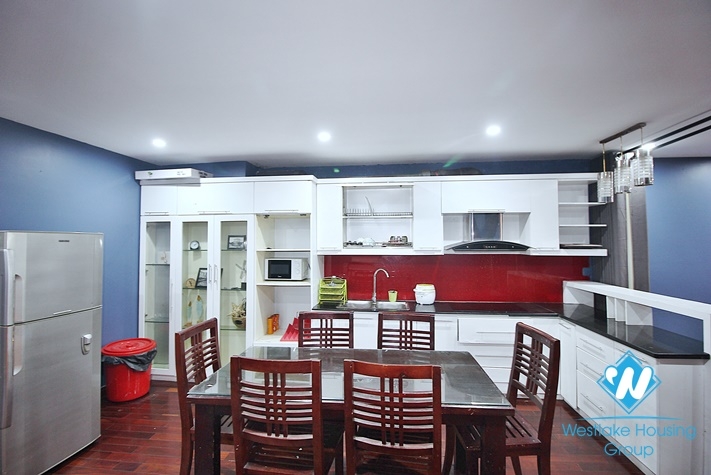 Lake view serviced 3 bedroom apartment for rent in  Tay Ho district.