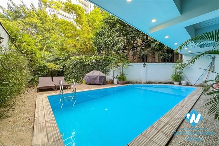 Beautiful new house for rent in Tay Ho back yard swimming pool