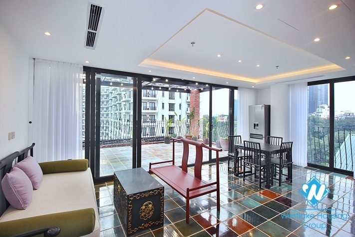 Unique 2 bedroom apartment with huge balcony in Dang thai mai, Tay ho