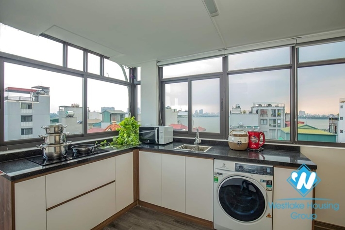 Nice apartment Studio in hight floor for rent in Vu Mien st, Tay Ho district.