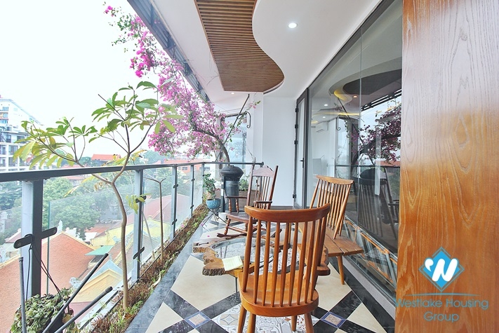 Brand new 4 bedroom apartment with big balcony and lake view in Tay ho, Ha Noi