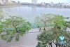 Lake view 03 bedrooms apartment for rent in Quang An st, Tay Ho district 