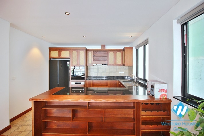 Duplex 4 bedrooms with lake view apartment for rent in Dang Thai Mai st, Tay Ho
