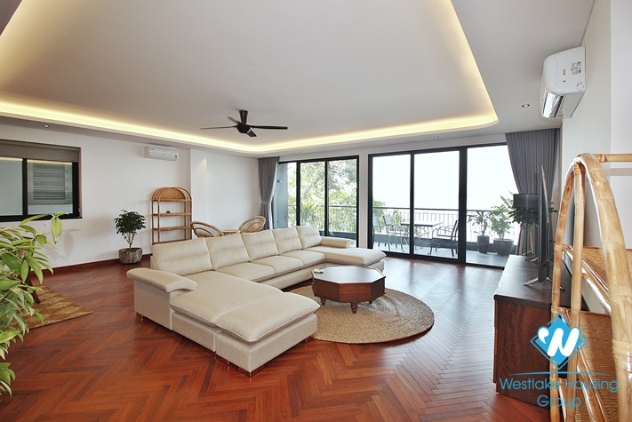 Duplex 4 bedrooms with lake view apartment for rent in Dang Thai Mai st, Tay Ho