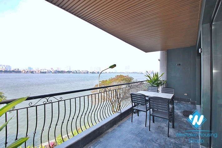 Duplex 4 bedrooms with lake view apartment for rent in Dang Thai Mai st, Tay Ho