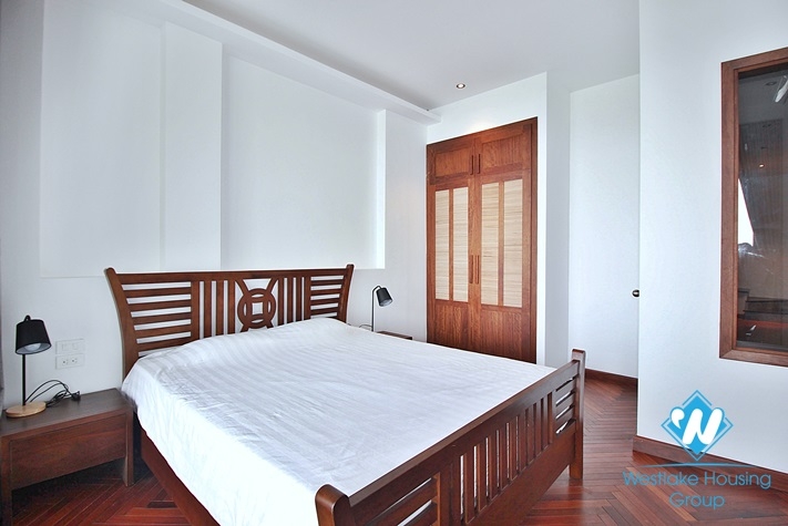 Duplex 4 bedrooms with lake view apartment for rent in Dang Thai Mai st, Tay Ho