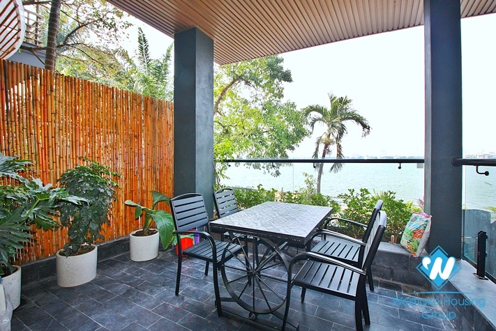 Duplex 4 bedrooms with lake view apartment for rent in Dang Thai Mai st, Tay Ho