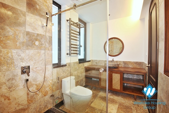 Duplex 4 bedrooms with lake view apartment for rent in Dang Thai Mai st, Tay Ho