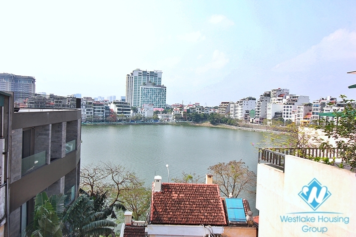 Lake view and high floor 1 bedroom apartment for rent in Tu Hoa st, Tay Ho