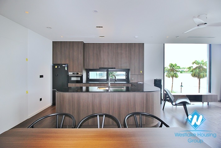 Lake view apartment with 2 bedrooms on the 2nd floor for rent in Tu Hoa st, Tay Ho