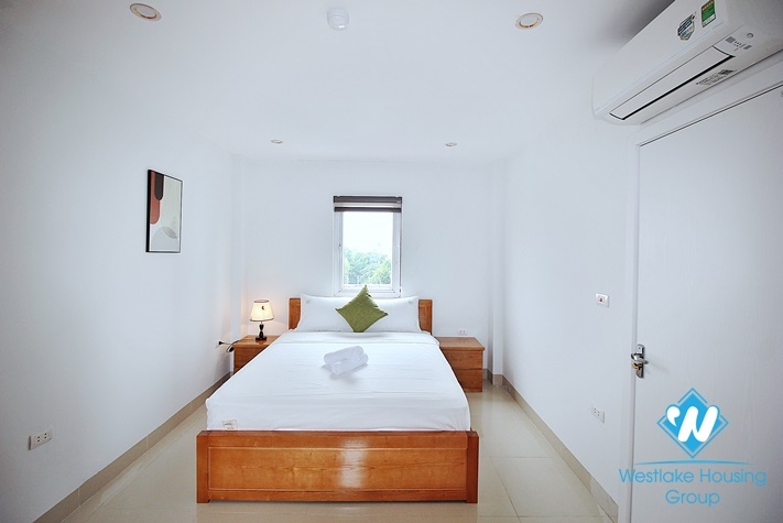 Top floor and lake view one bedroom apartment for rent in Yen Phu st, Tay Ho