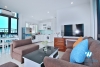 Top floor and lake view one bedroom apartment for rent in Yen Phu st, Tay Ho
