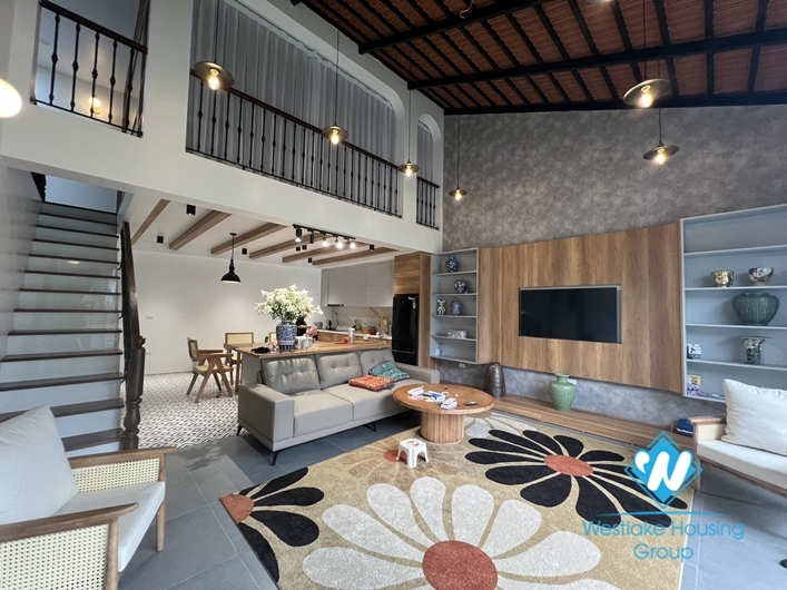 Brand new garden house for rent in Ngoc Thuy ward near French international school.