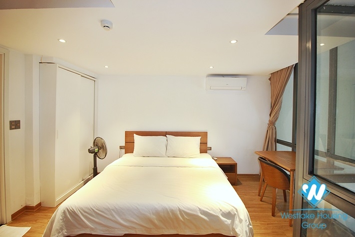 An elegant duplex 1 bedroom apartment  for rent on Xuan Dieu street
