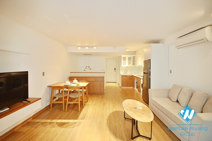 An elegant duplex 1 bedroom apartment  for rent on Xuan Dieu street