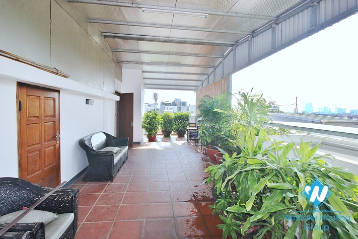 One bedroom apartment with huge balcony for lease in Tu Hoa, Tay Ho