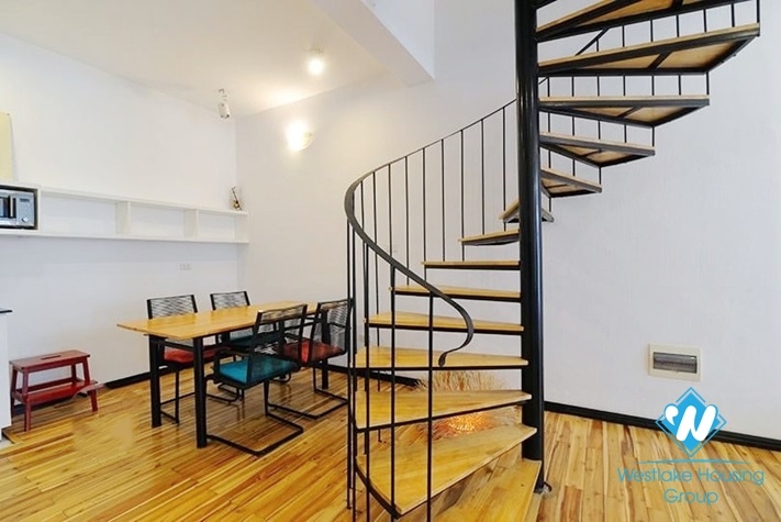 Bright duplex 2 bedrooms apartment for rent in Dang Thai Mai st, Tay Ho