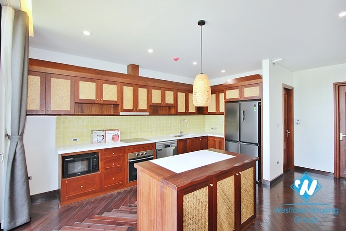 High quality, duplex 4-bedroom apartment for rent in Dang Dai Mai area, Tay Ho, Hanoi