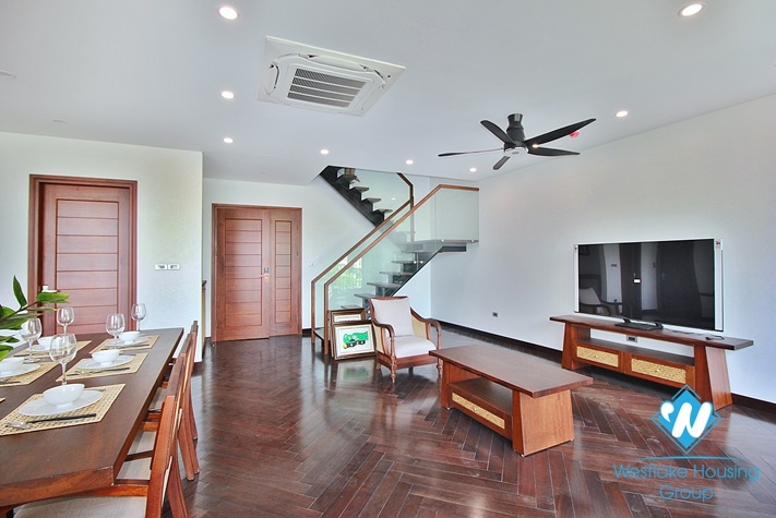 High quality, duplex 4-bedroom apartment for rent in Dang Dai Mai area, Tay Ho, Hanoi