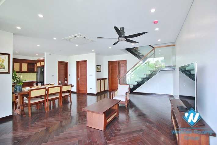 High quality, duplex 4-bedroom apartment for rent in Dang Dai Mai area, Tay Ho, Hanoi