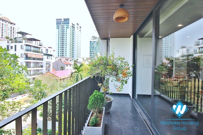 High quality, duplex 4-bedroom apartment for rent in Dang Dai Mai area, Tay Ho, Hanoi