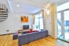 Bright duplex 2 bedrooms apartment for rent in Dang Thai Mai st, Tay Ho