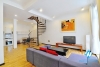 Bright duplex 2 bedrooms apartment for rent in Dang Thai Mai st, Tay Ho