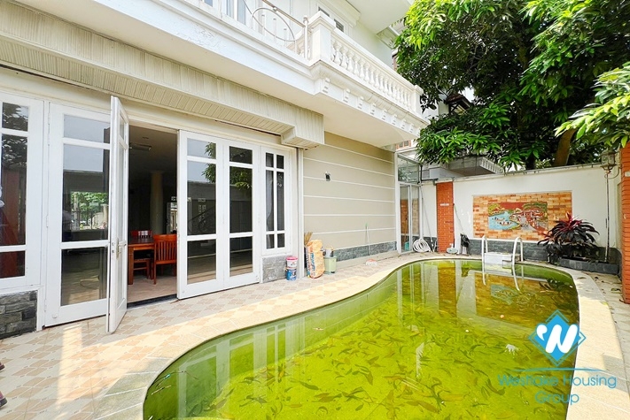 Wonderful house with nice swimming pool for rent in C block, Ciputra, Hanoi