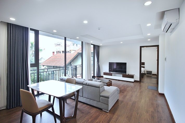 Furnished apartment with balcony for rent in Dang Thai Mai st, Tay Ho