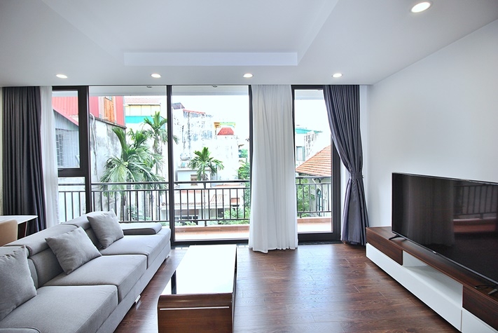 Furnished apartment with balcony for rent in Dang Thai Mai st, Tay Ho