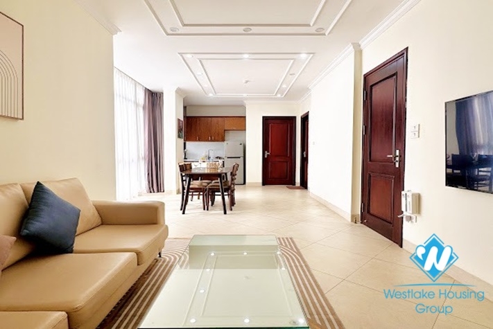 A nicely high floor and elegant apartment for rent in Truc Bach
