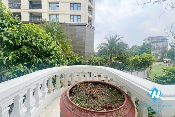 White house with big yard for rent in Tay Ho District