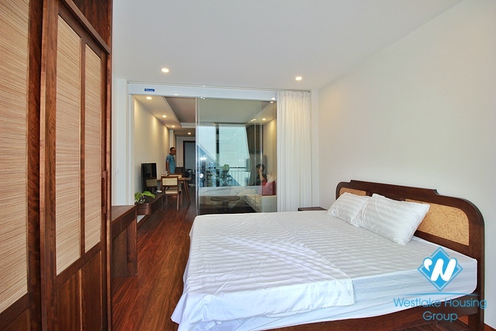 Spacious 1 bedroom apartment for rent in Lac Long Quan st , Tay Ho .