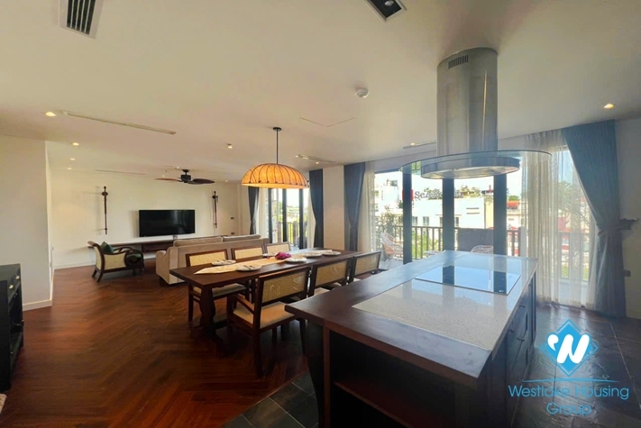 Lake view and new three bedrooms apartment for rent in Truc Bach area, Ha Noi