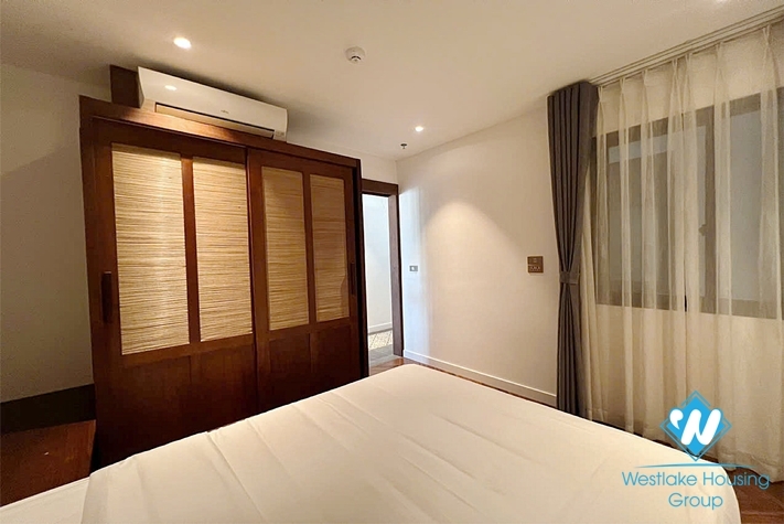 Lake view and new three bedrooms apartment for rent in Truc Bach area, Ha Noi