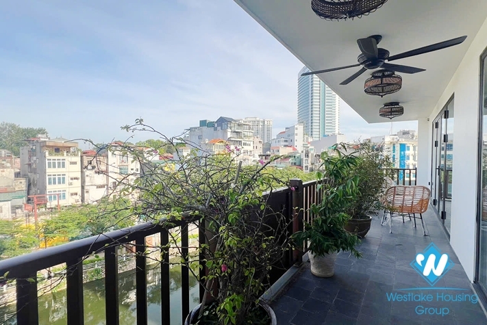 Lake view and new three bedrooms apartment for rent in Truc Bach area, Ha Noi