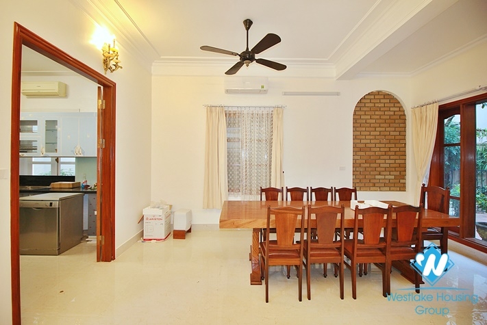 Charming house with nice design and big yard for rent in To Ngoc Van, Tay Ho, Ha Noi