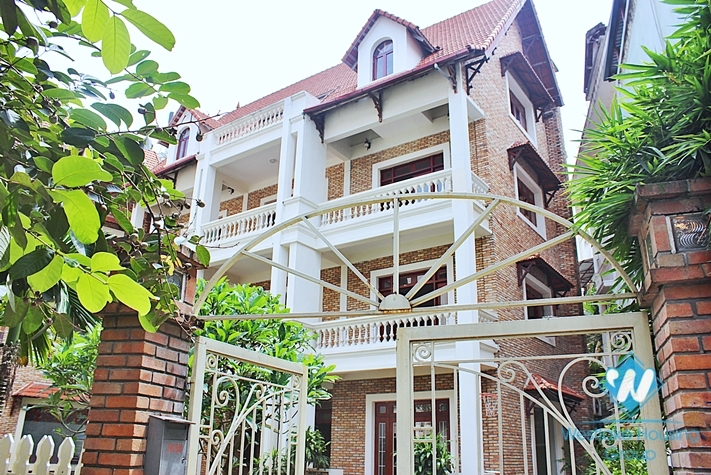 Outdoor-pool and large garden house for rent in To Ngoc Van st, Tay Ho