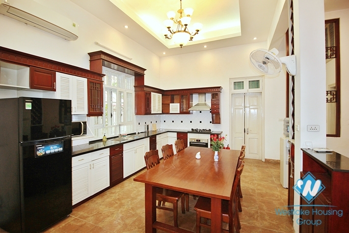 Three bedrooms house with big yard for rent in Tay Ho, Ha Noi