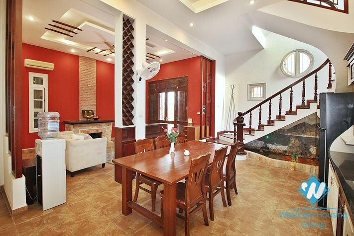 Three bedrooms house with big yard for rent in Tay Ho, Ha Noi